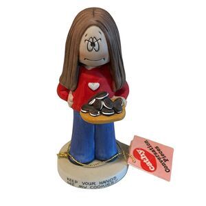 Vintage Figurine Ceramic Hand Painted Comic Cathy Guisewite Newspaper Nostalgic